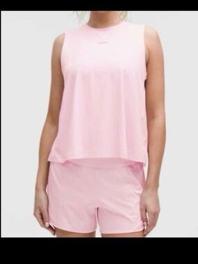 NWT Lululemon Pace Crush Cross-Back Graphic Tank Top Pink Organza size XL